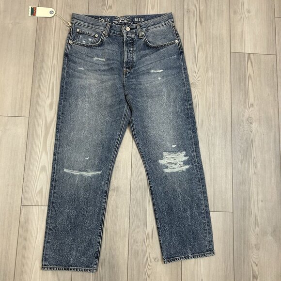 Daily Blue by Adriano Goldschmied Hype Cropped Jean Size 29 NWT Distressed - Picture 3 of 10